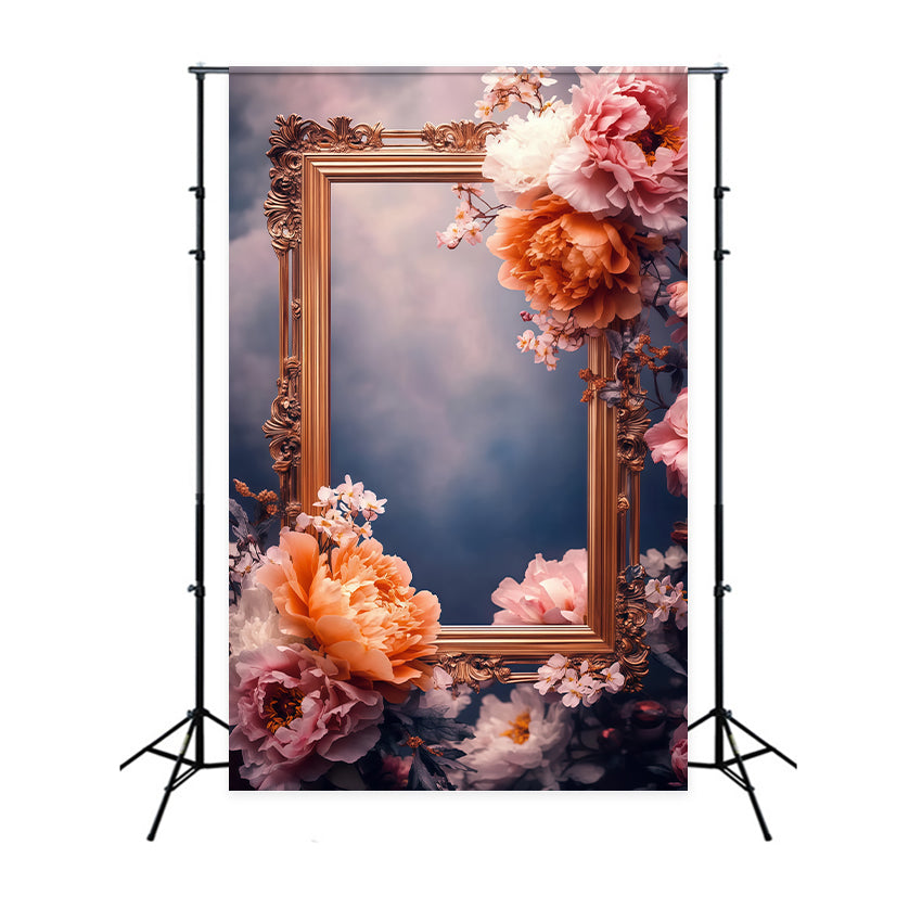 Toile de fond Fête des Mères Cadre Floral Baroque LXX3-43