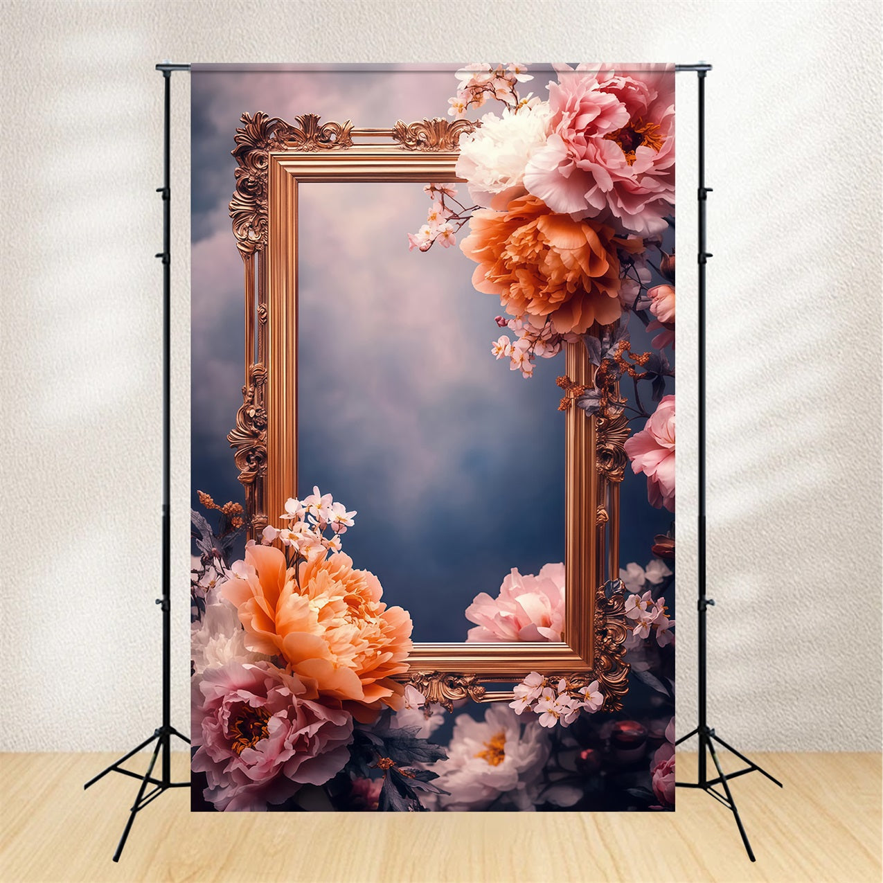 Toile de fond Fête des Mères Cadre Floral Baroque LXX3-43