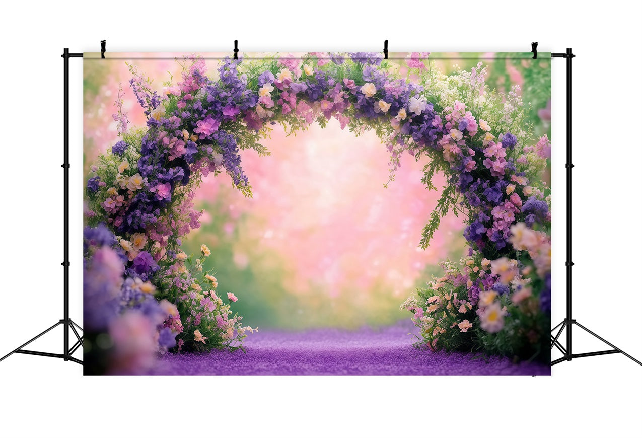 Toile de fond Fête des Mères Arche Florale Pastel LXX3-45