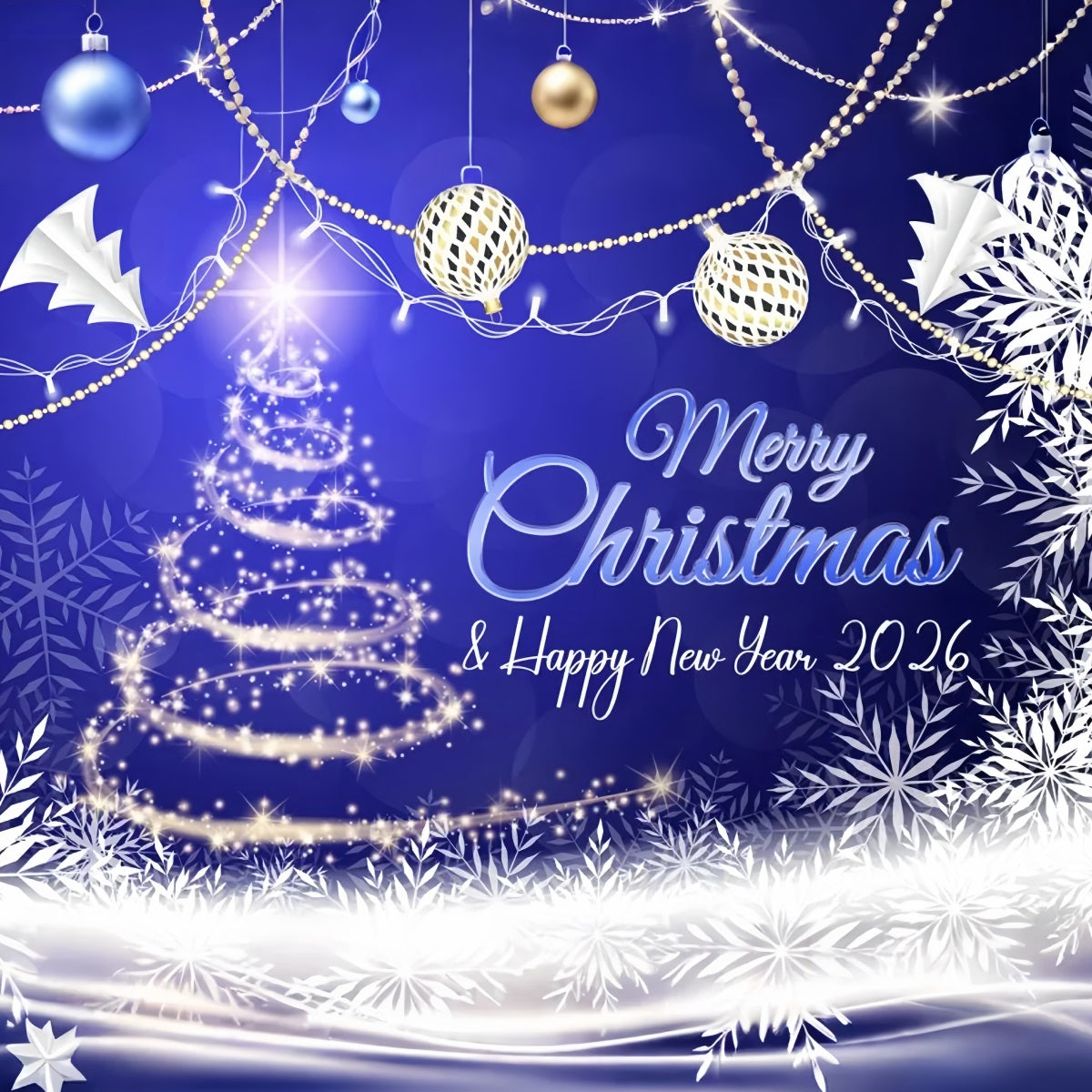 Fond pour le Nouvel An 2026 Sapin de Noël scintillant Fond pour le Nouvel An LXX510-13
