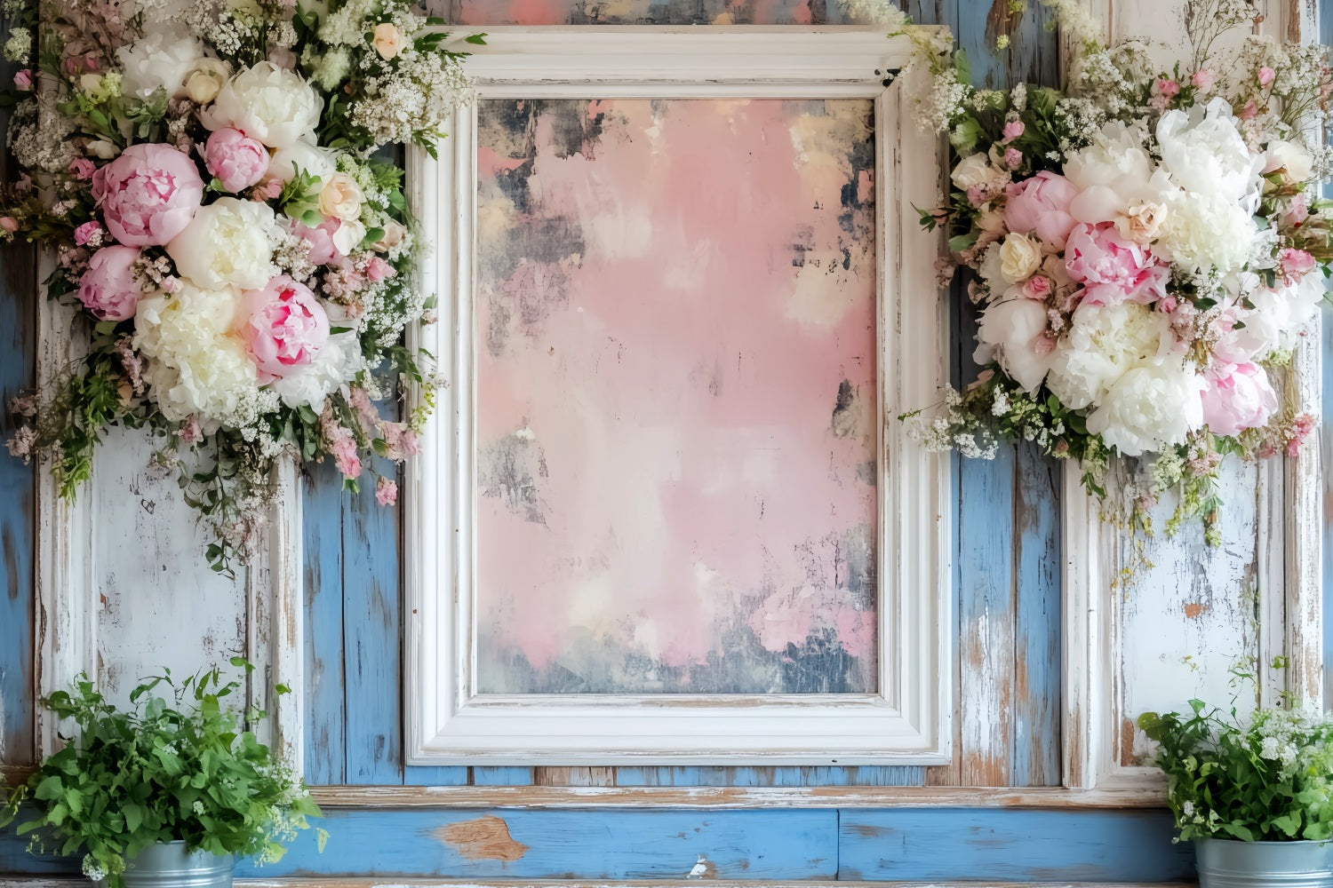 Fond mural vintage Cadre floral pastel Accent Fonds victoriens LXX510-133