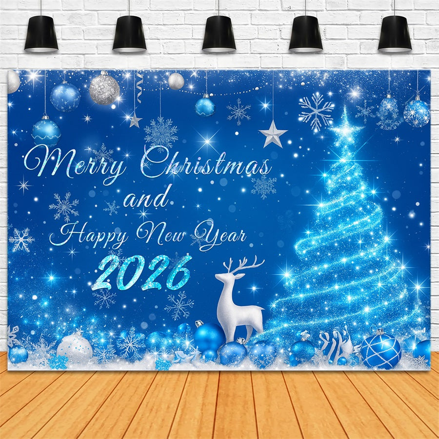 Fonds pour le Nouvel An Décorations de Noël enneigées Fond pour le Nouvel An LXX510-14