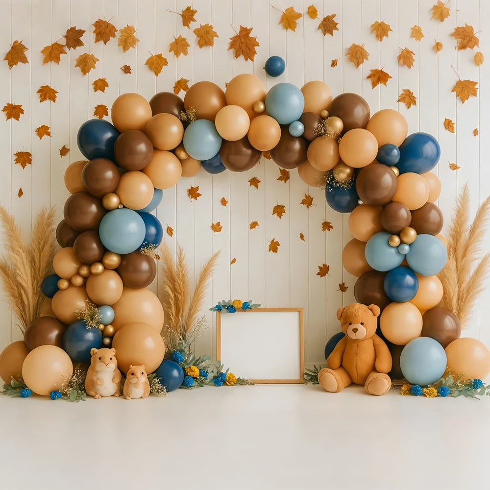 Idées de fonds automnaux Arche de ballons Célébration chaleureuse Idées de fonds pour Thanksgiving LXX510-45
