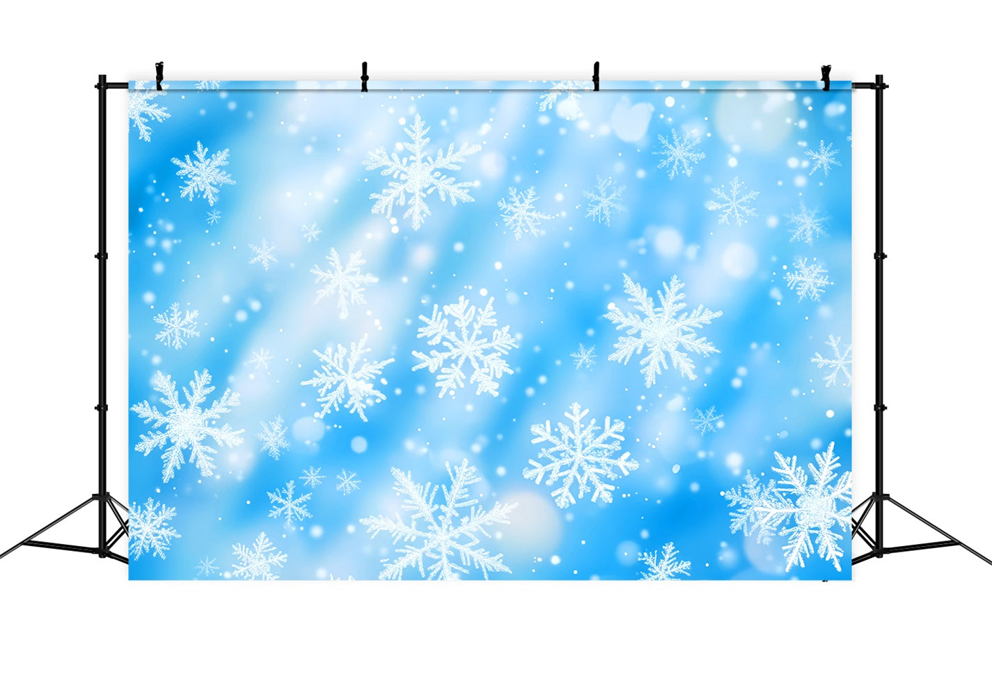 Fond flocons de neige Flocons de neige bleus cristallins Fonds photographiques hivernaux LXX510-91