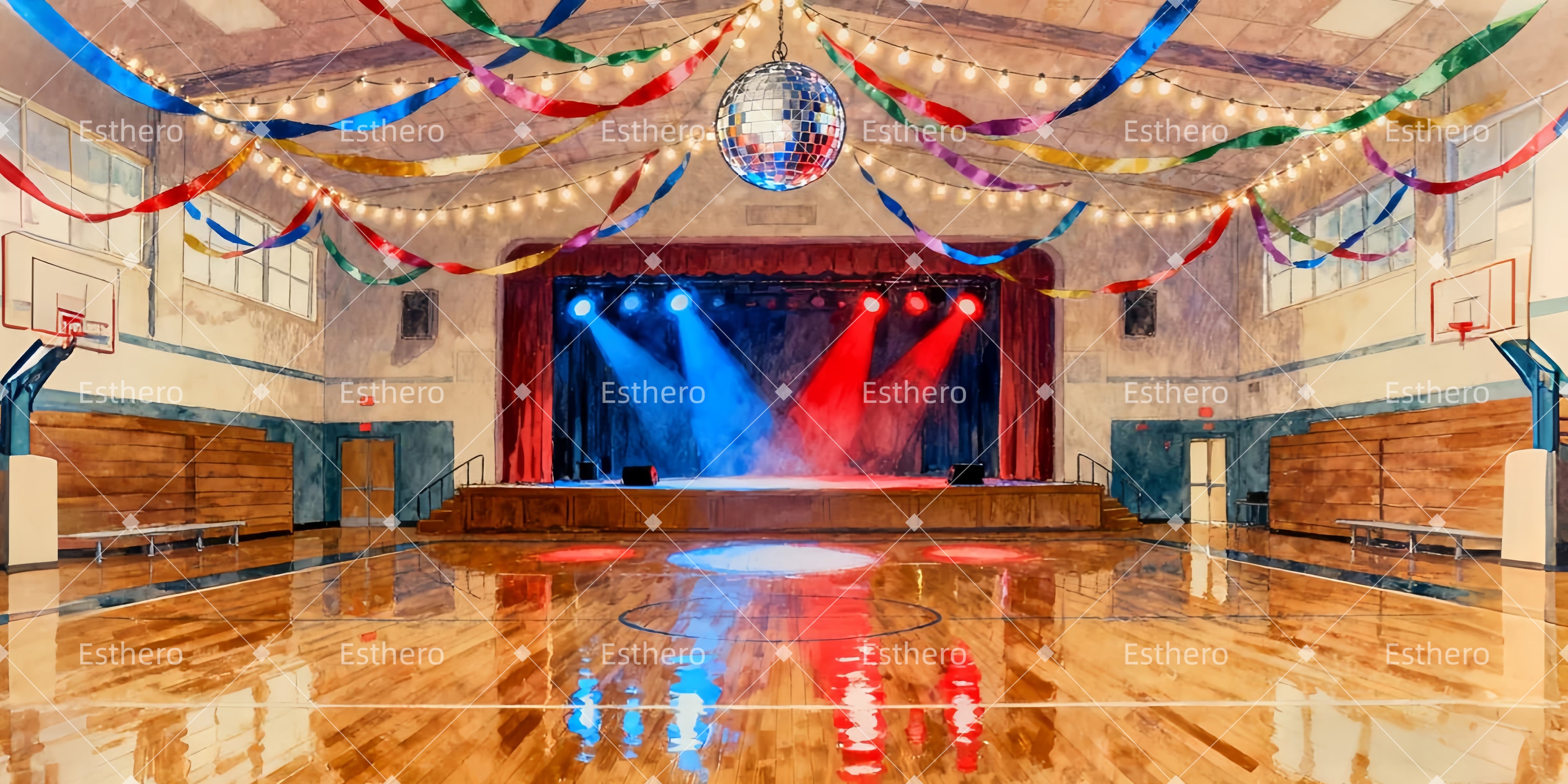Toile de fond Theatre Lumières du Gymnase LXX510-T24