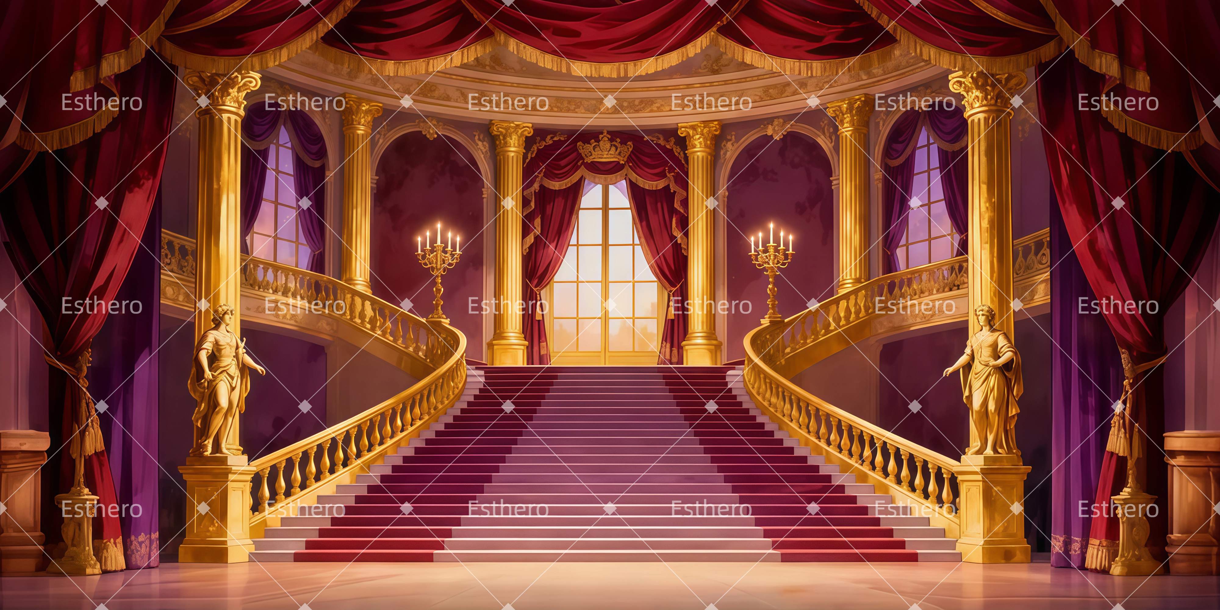 Fond de Scène Escalier Royal LXX510-T60