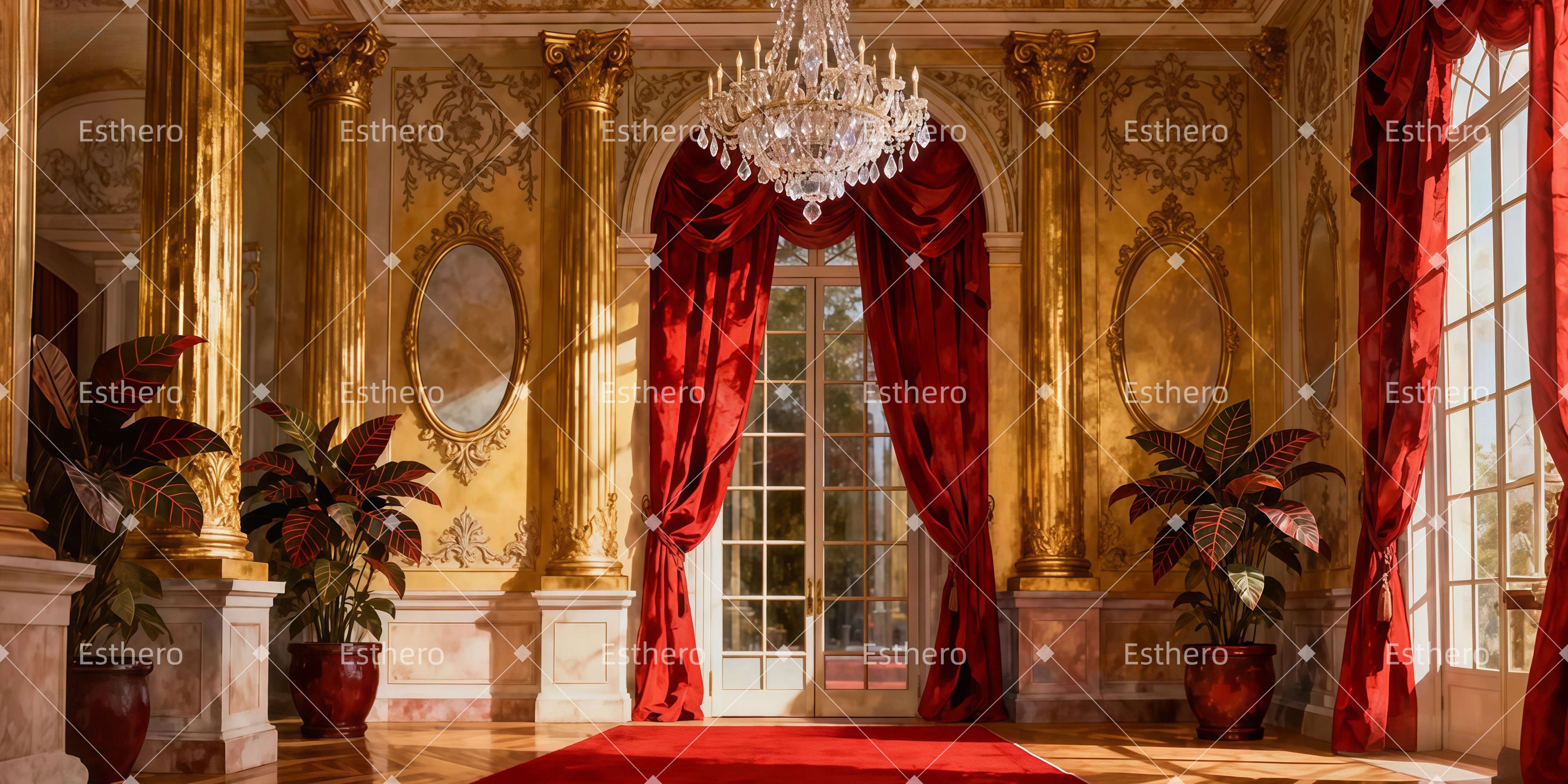 Fond de Scène Personnalisé Chambre Glam Baroque LXX511-T64