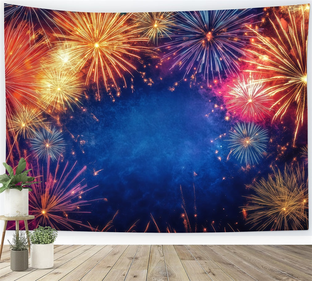Fond pour le Nouvel An Feux d'artifice radieux Explosion Bonne année 2026 Bannière LXX512-10