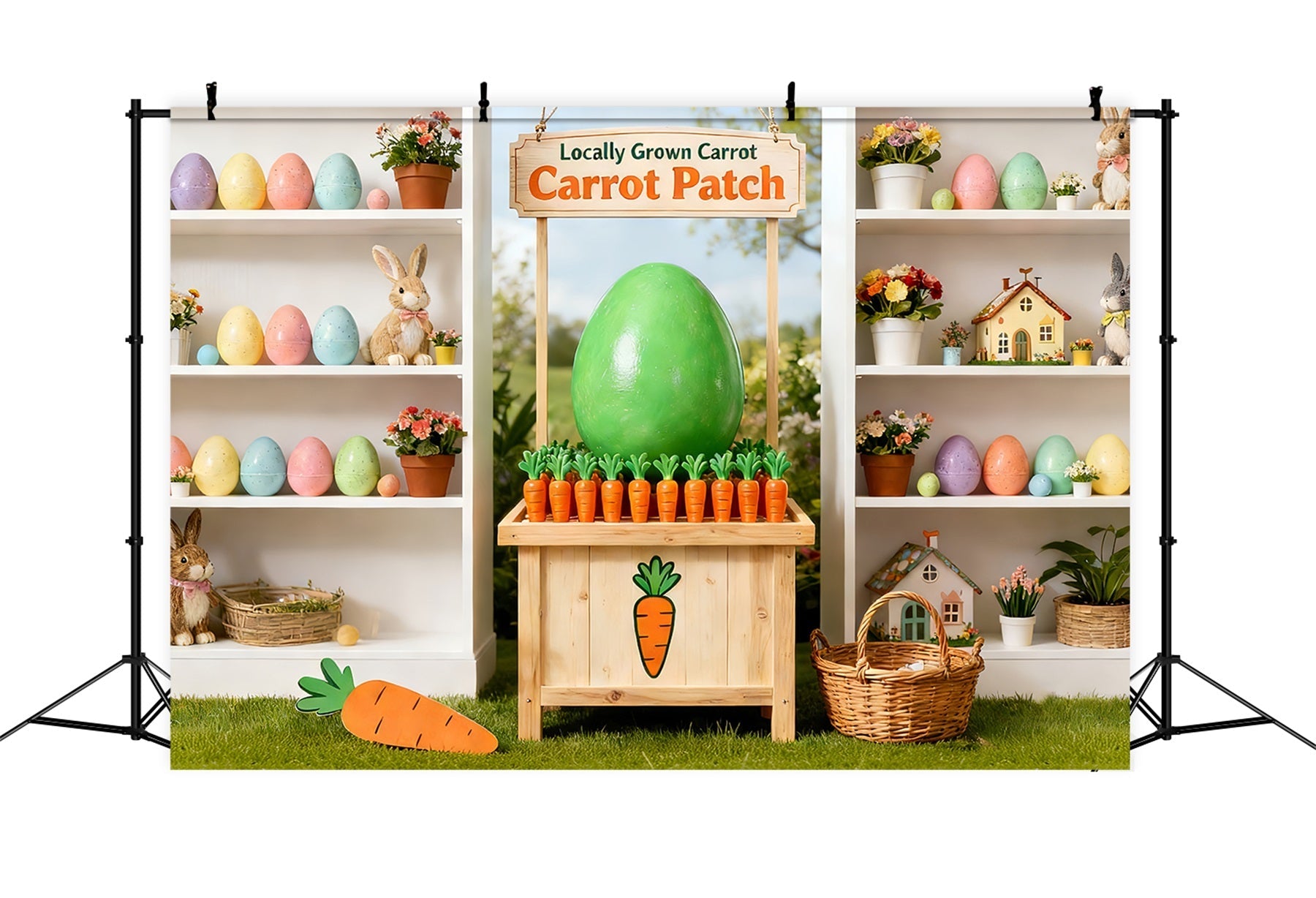 Fond Peter Rabbit Carotte Lapin Présentoir Fond de Pâques LXX512-121