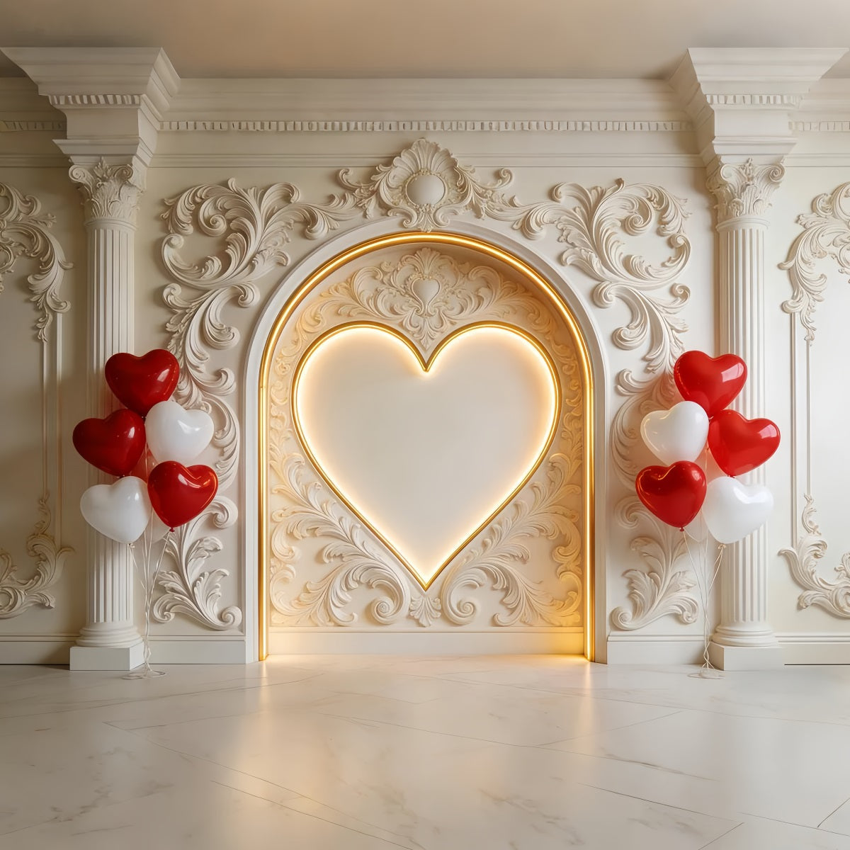 Fond cœur vintage Fond cœur ballon pour la Saint-Valentin LXX512-155