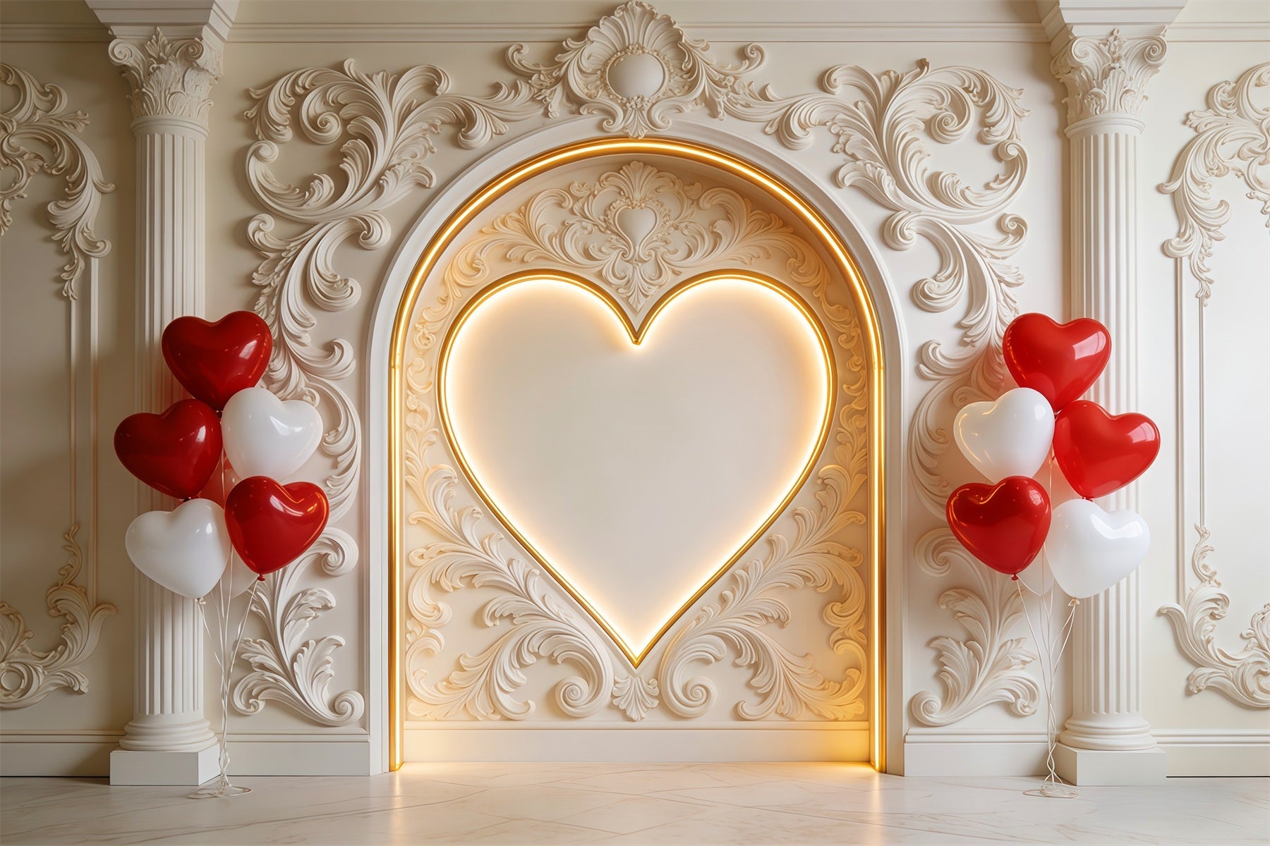Fond cœur vintage Fond cœur ballon pour la Saint-Valentin LXX512-155
