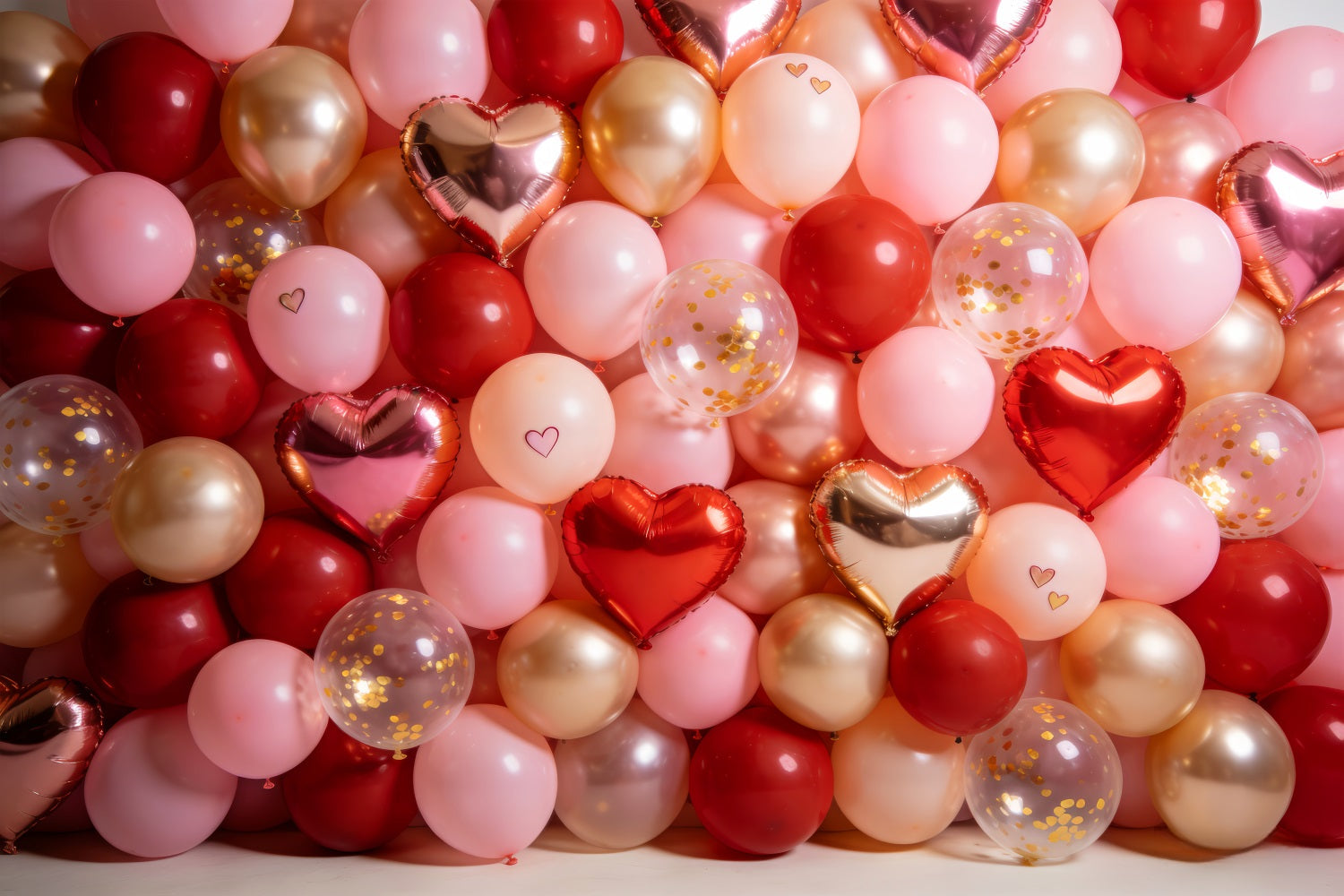 Fond de Saint-Valentin Ballons rose doré Mur Fond romantique LXX512-54