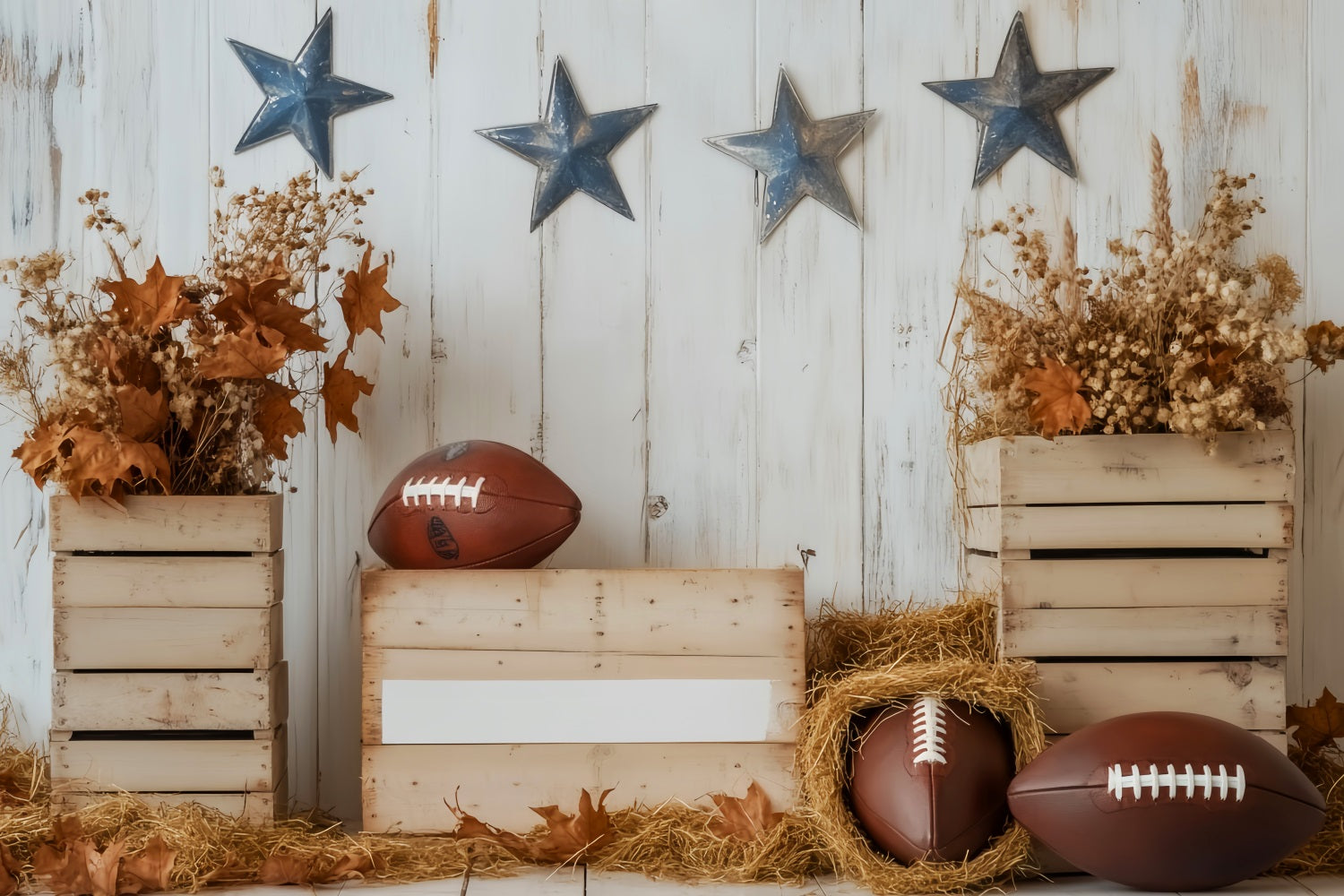 Fonds football Décoration rustique Football Automne Fonds sportifs LXX59-303