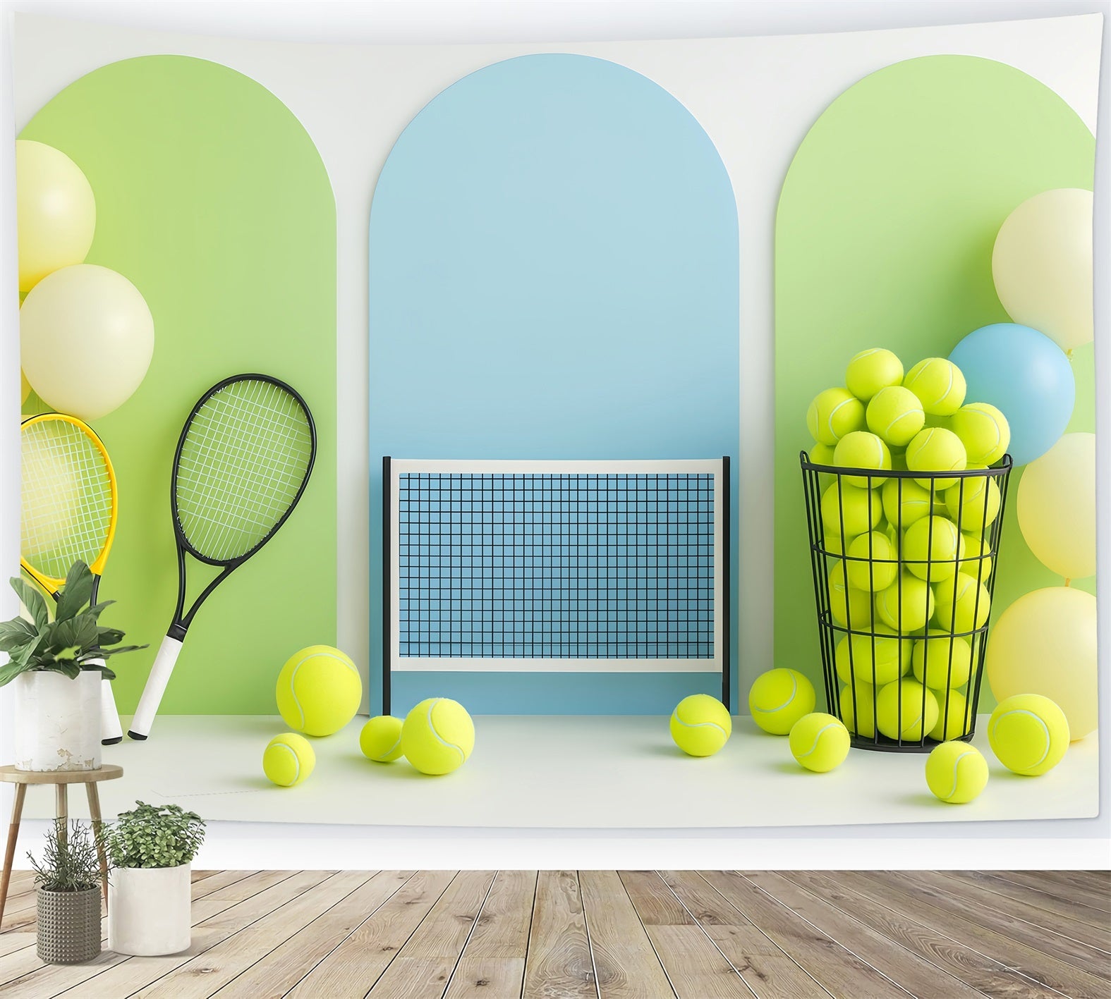 Fond sportif avec ballons de tennis lumineux Fonds sportifs LXX59-308