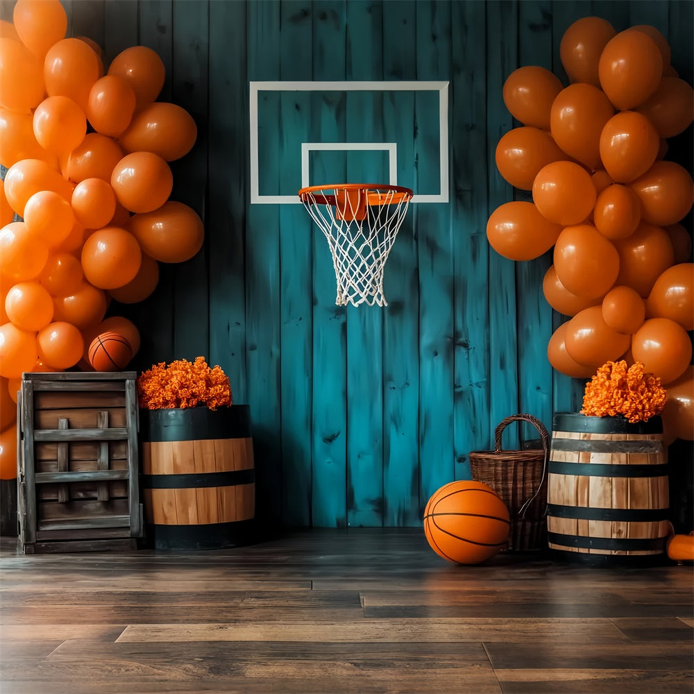 Fond sportif rustique Panier de basket Ballons Fond basket-ball LXX59-313