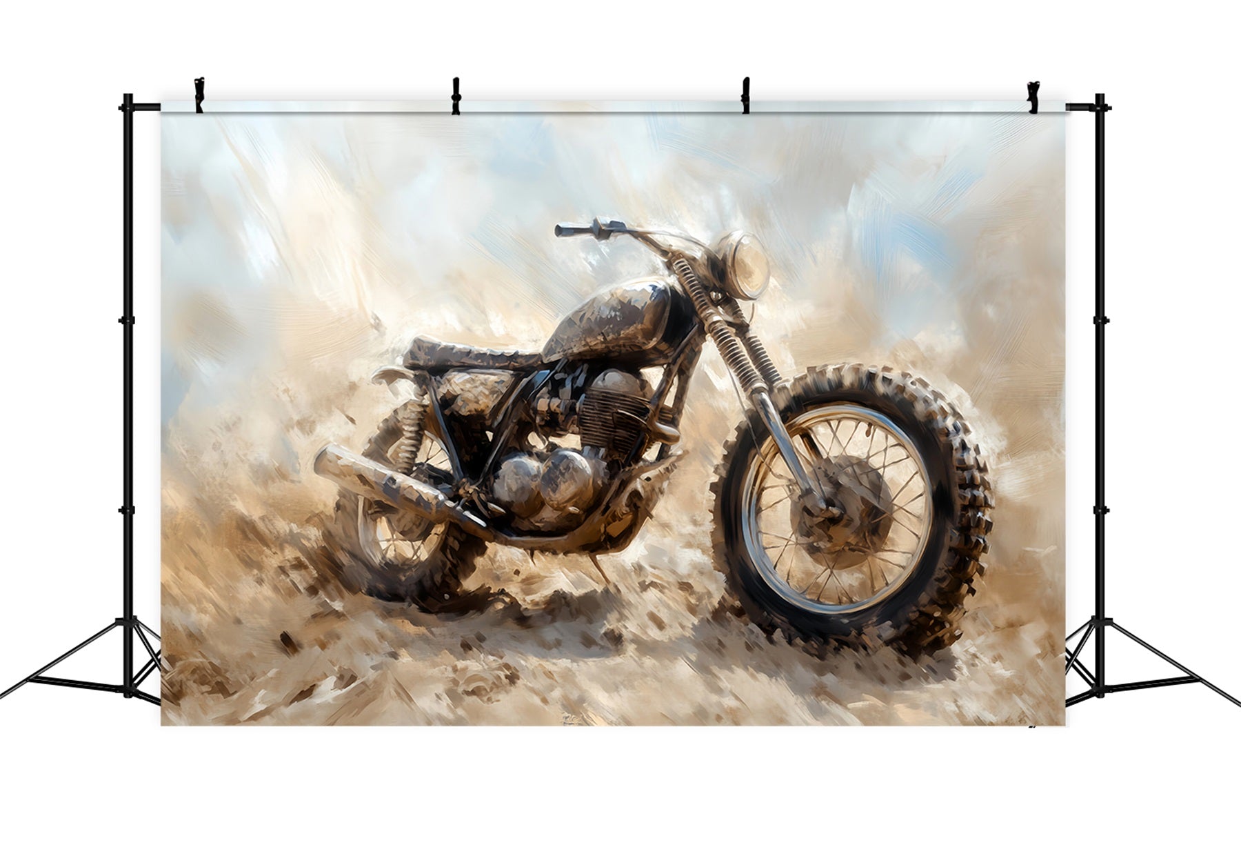 Toile de fond sportive Moto tout-terrain Course Aventure Toiles de fond sportives pour la photographie LXX59-318