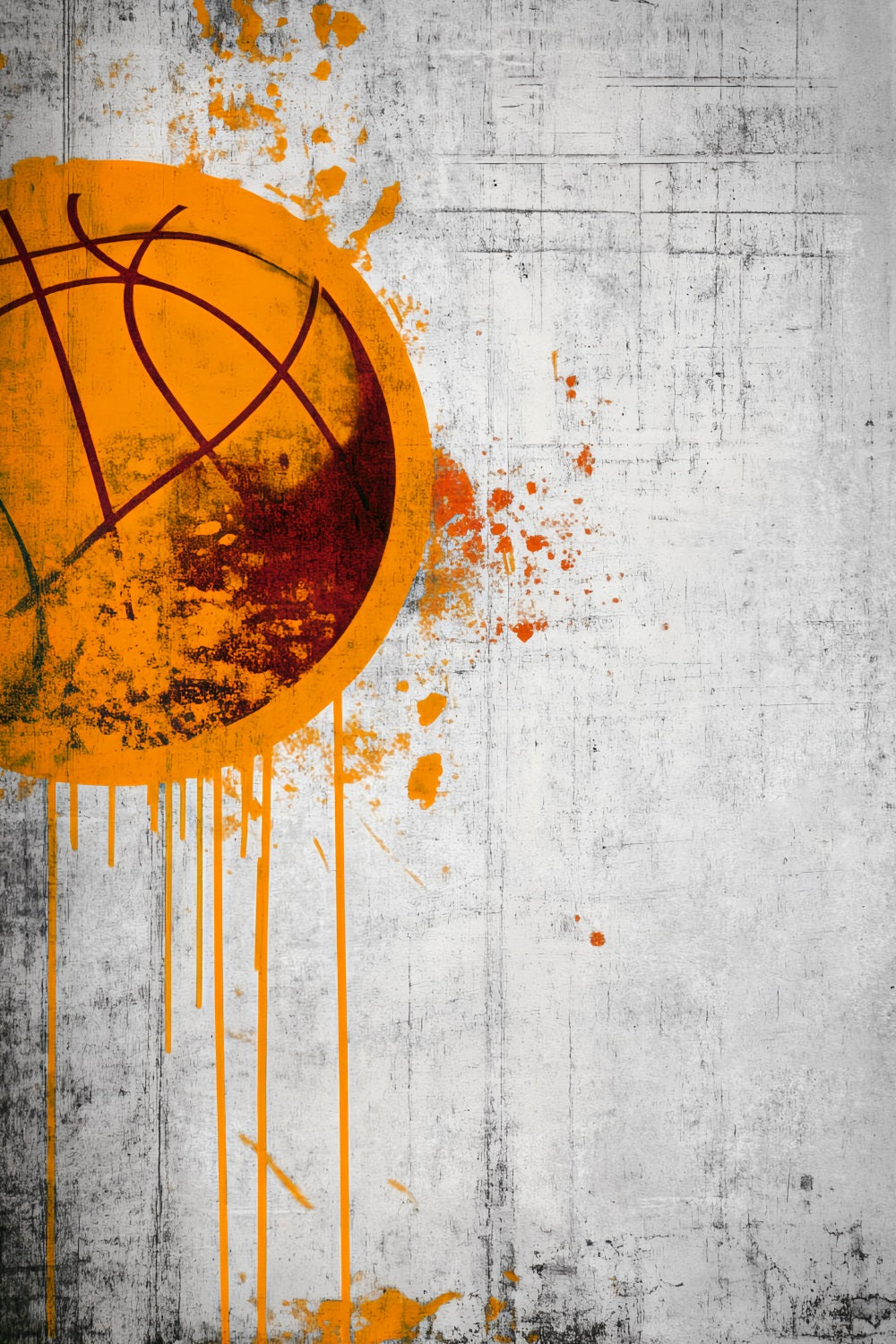 Fond sportif style graffiti avec basket-ball Fond photo basket-ball LXX59-322