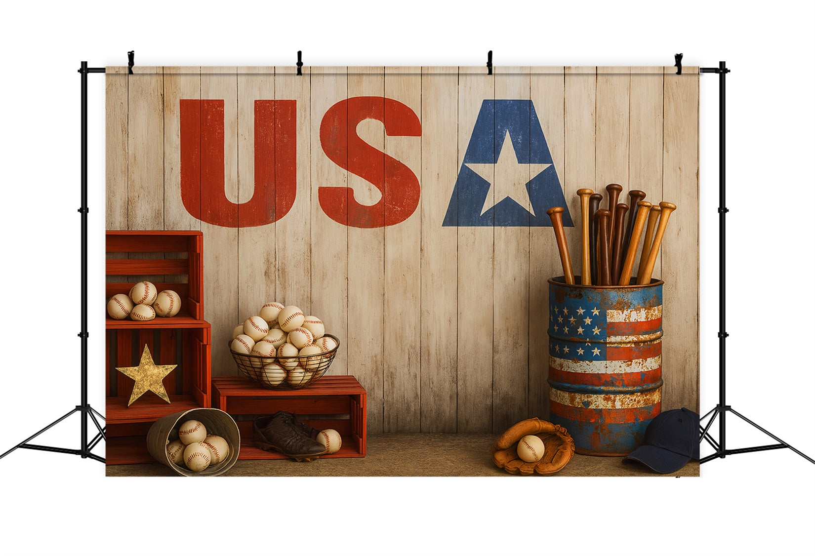 Fond baseball Baseball USA Vintage Setup Fonds sportifs LXX59-348