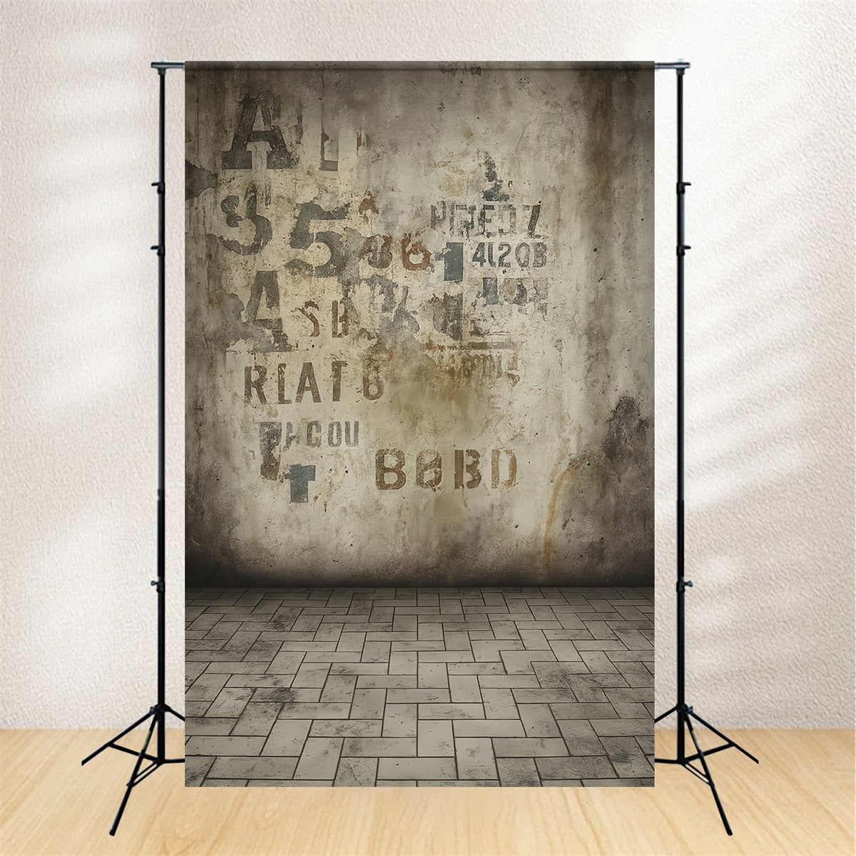 Fond de studio pour portraits Fond pour portraits avec texture béton et graffitis vintage LXX59-427