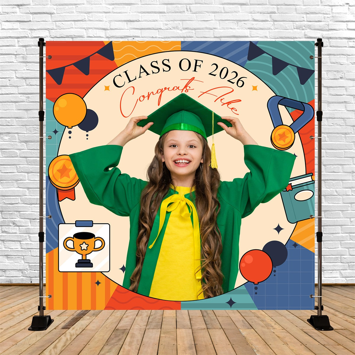 Toile de Fond de Maternelle Moment de Récompense Personnalisée LXX6-209