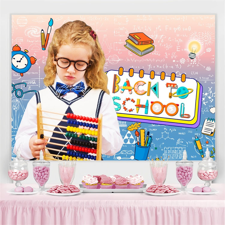 Toile de fond Retour à l’École Personnalisable Magie des Maths et Apprentissage LXX6-36
