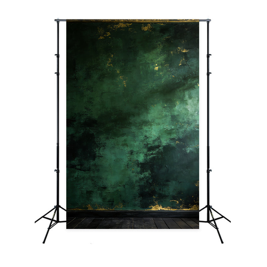 Fond pour portrait en studio Fond mural en béton patiné texture émeraude Fond vert LXX61-13