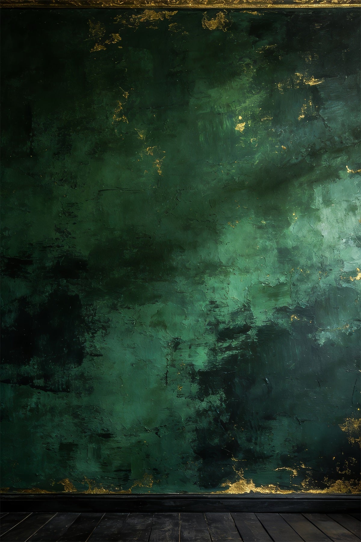 Fond pour portrait en studio Fond mural en béton patiné texture émeraude Fond vert LXX61-13