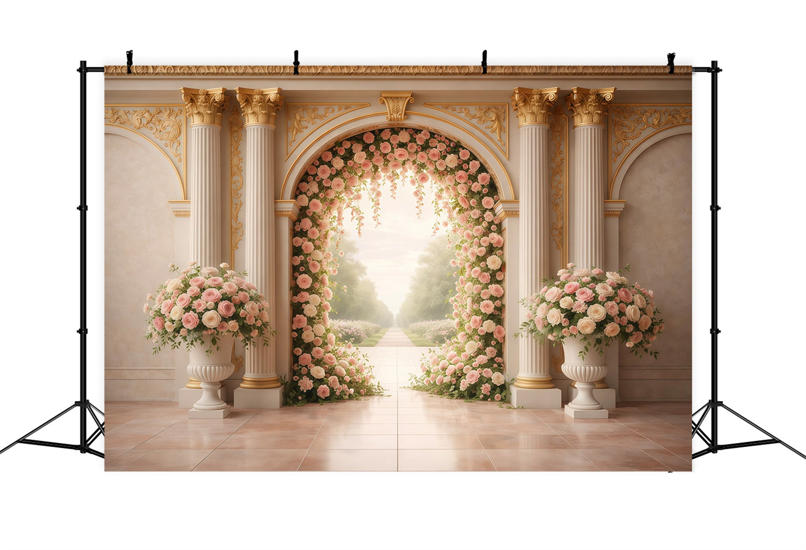 Toile de fond Photo Fleur Salle Palais Arche Roses LXX61-200