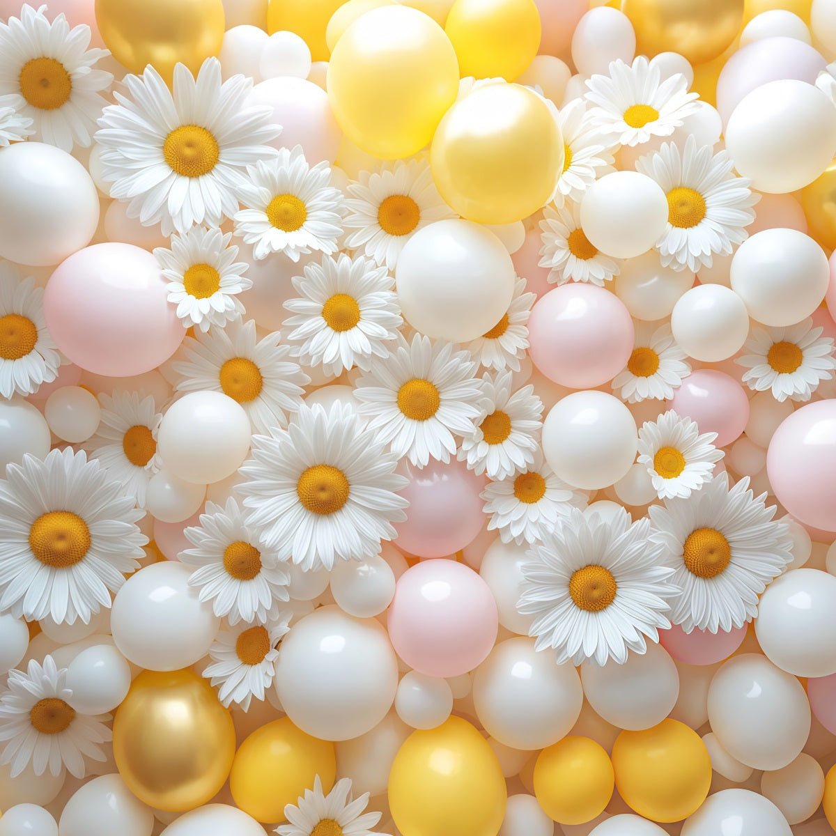 Fond Photo Floral Mur Fleurs Ballons Doux LXX61-209