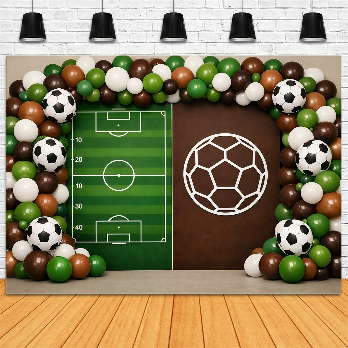 Fond Photo Football Présentation Arche Ballons Playbook LXX61-222