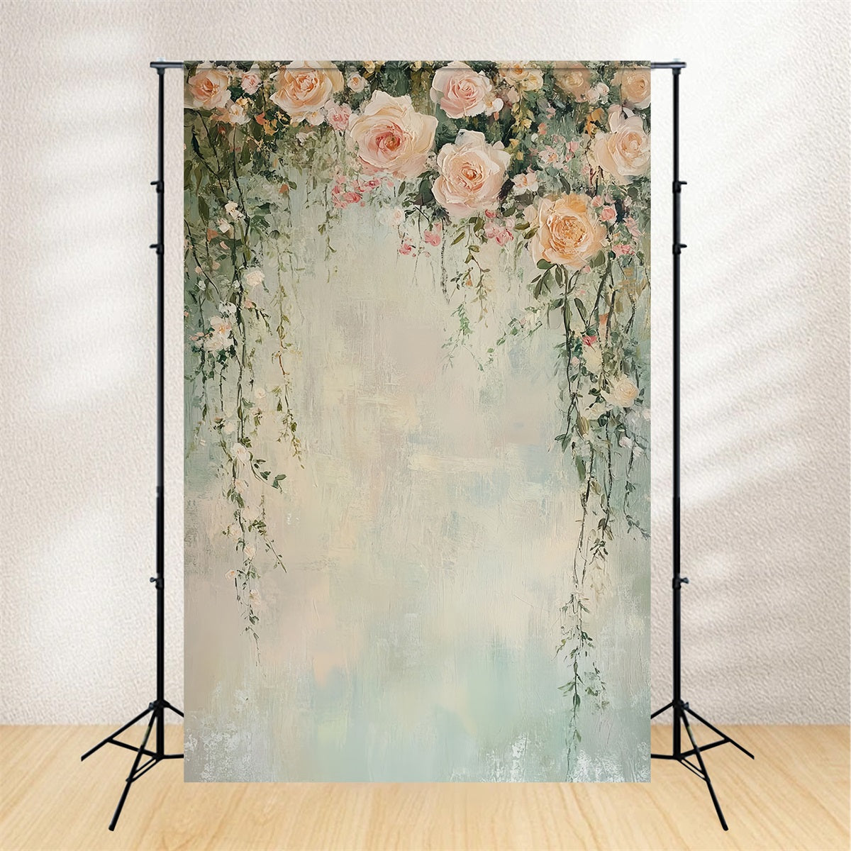 Fonds pour portraits en studio Cascades de roses romantiques Idées de fonds pour portraits LXX61-23