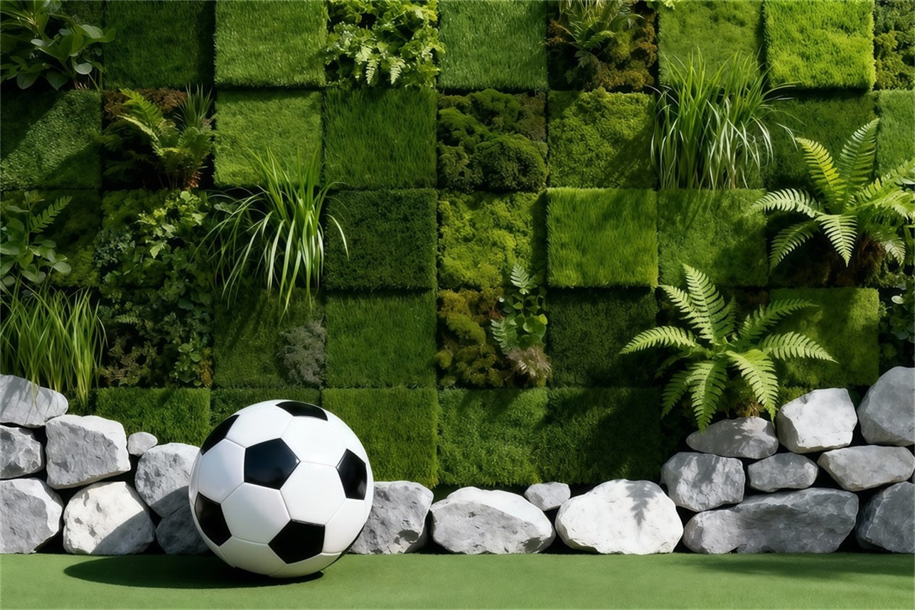 Fond Studio Photo Football Mur Mousse Texture Verte LXX61-230