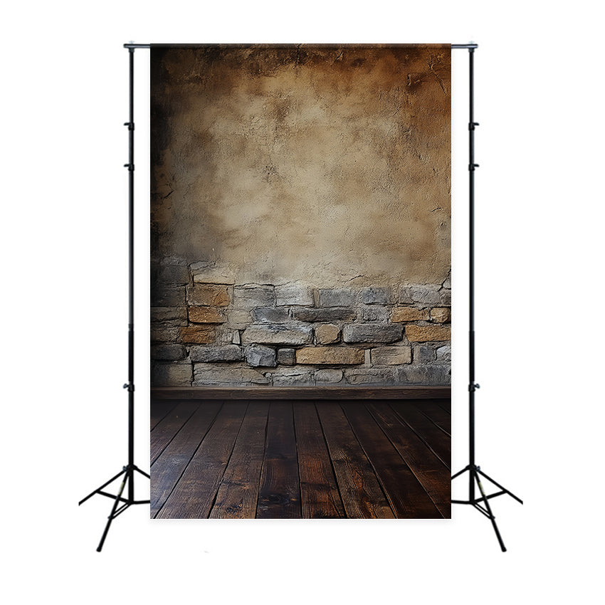 Toiles de fond pour photographie portrait mur en brique vintage béton LXX61-28