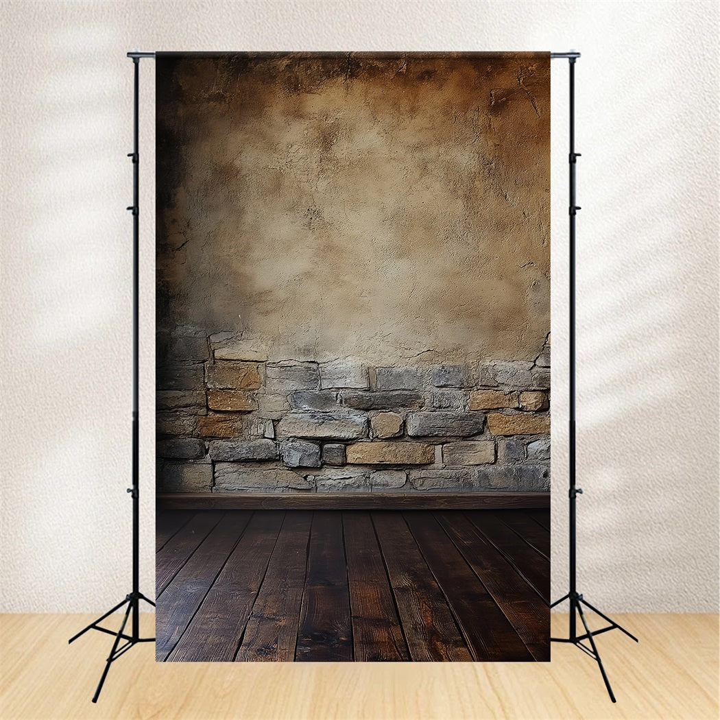 Toiles de fond pour photographie portrait mur en brique vintage béton LXX61-28