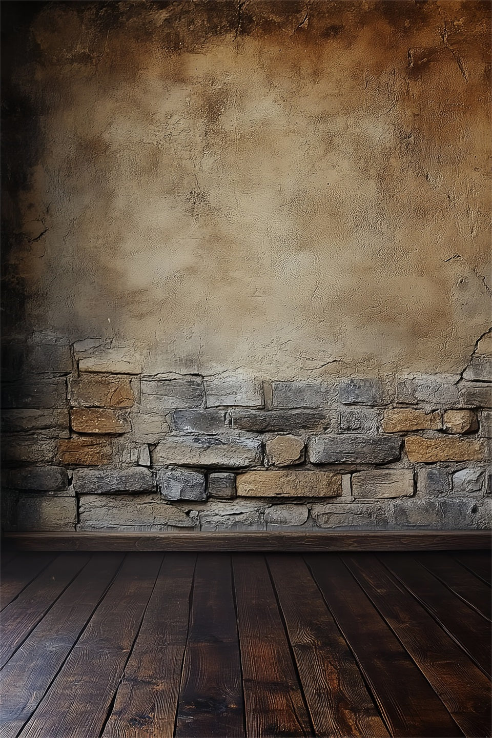 Toiles de fond pour photographie portrait mur en brique vintage béton LXX61-28