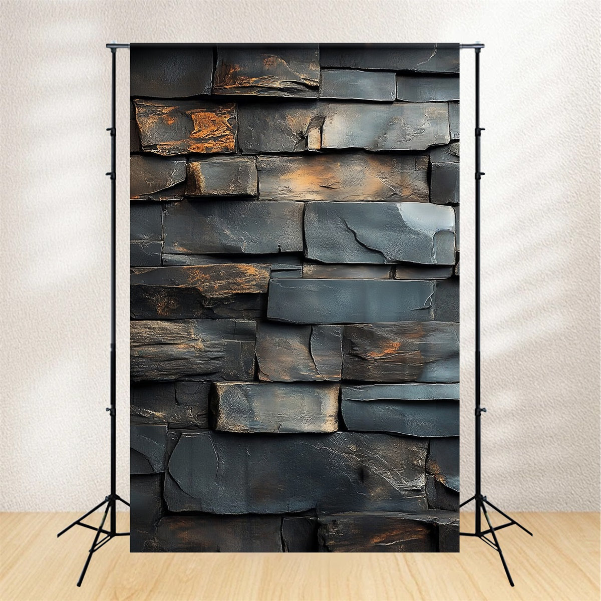 Toile de fond pour studio photo texture ardoise charbon mur en brique LXX61-29