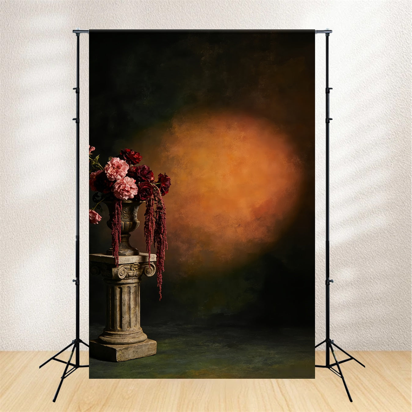 Fond portrait Moody Amber Shadow Fleur Fonds professionnels pour portraits LXX61-3