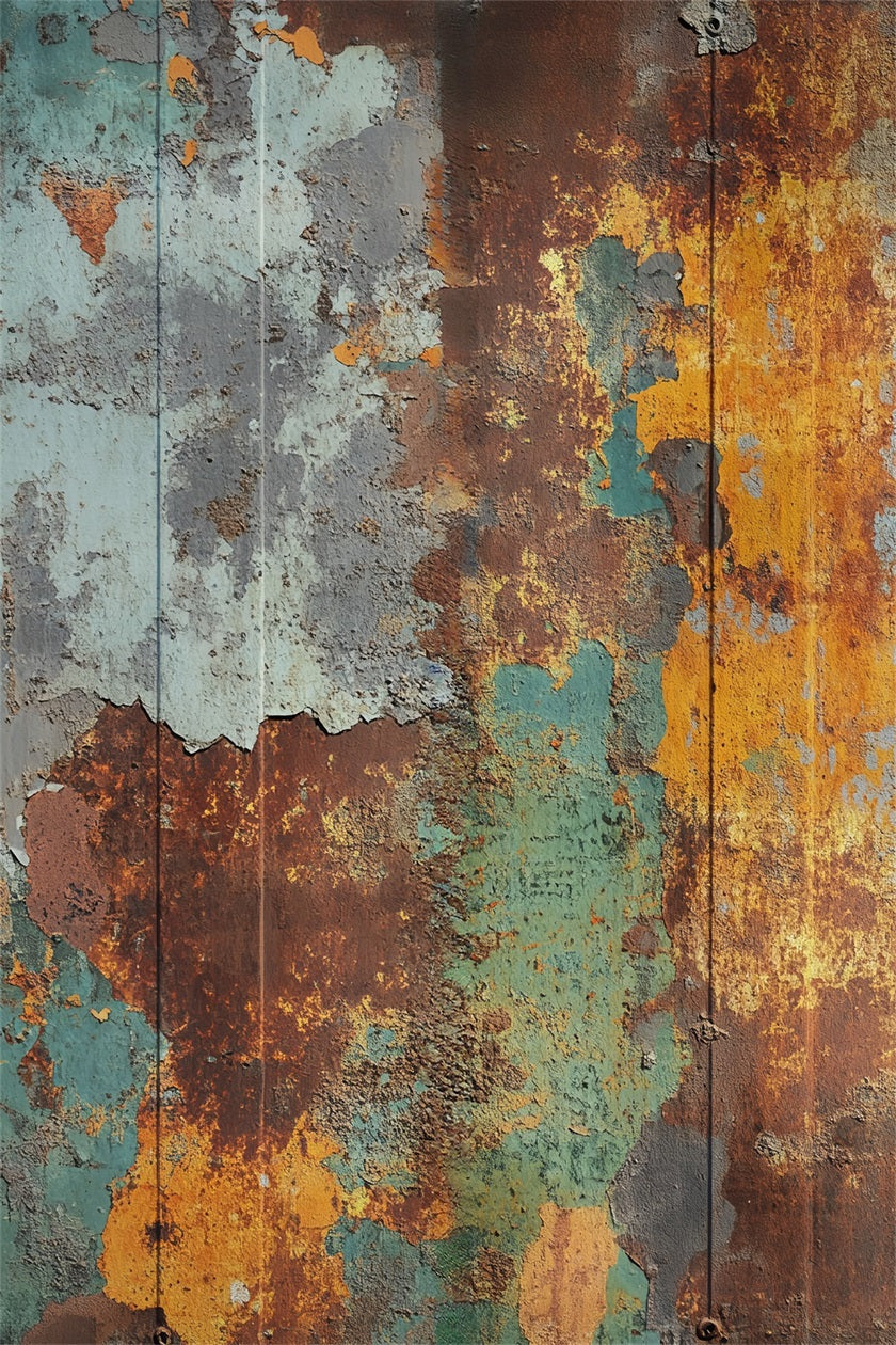 Fonds pour portrait professionnel Patine rustique Peinture écaillée Fond photo en béton LXX61-33