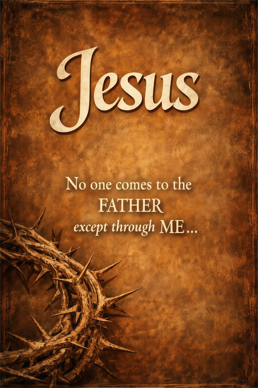 Toile de fond Studio Pâques Art Vintage Écriture Couronne d’Épines LXX62-39
