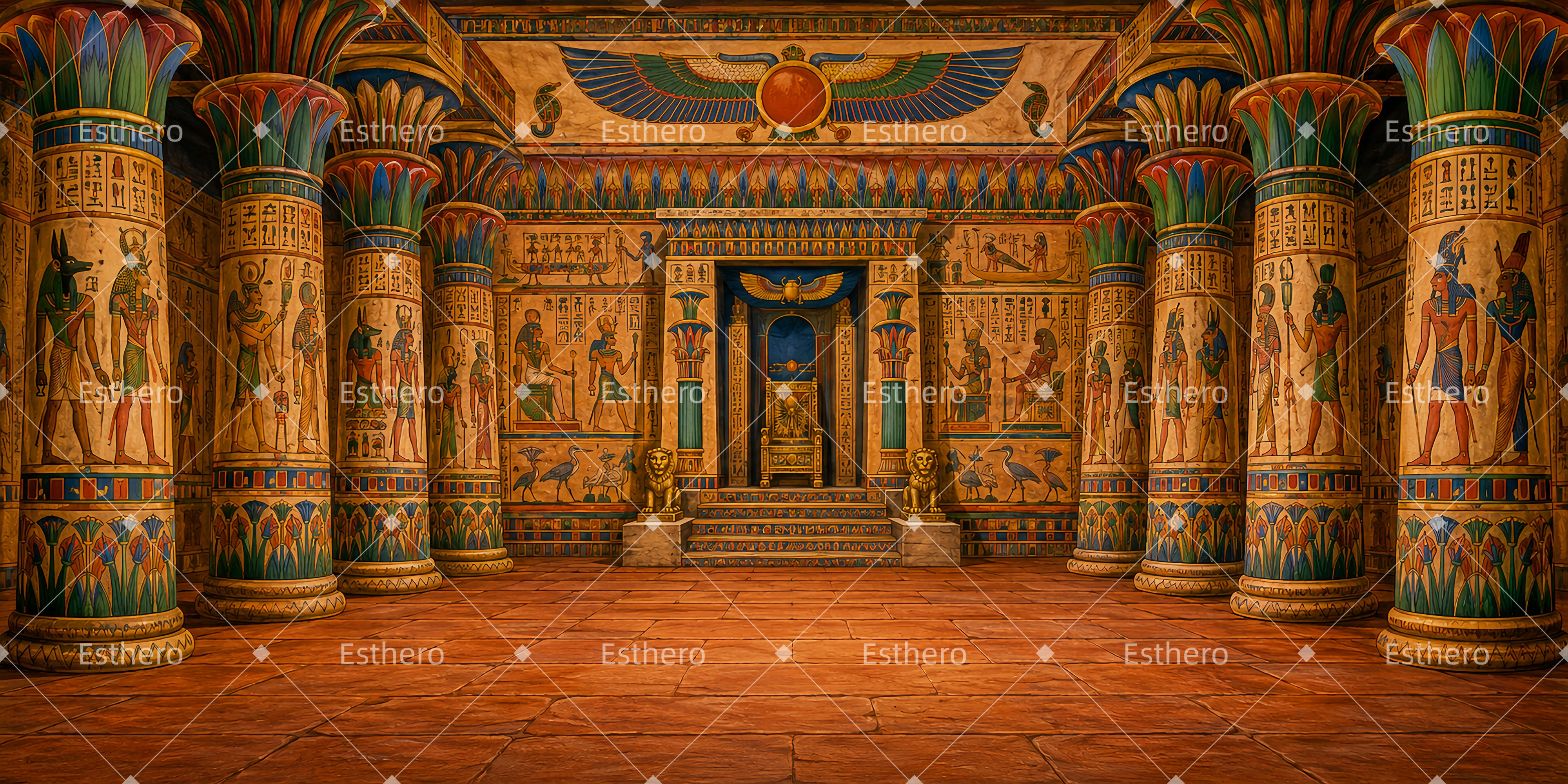 Décor de Théâtre Intérieur du Palais du Pharaon LXX66-T79