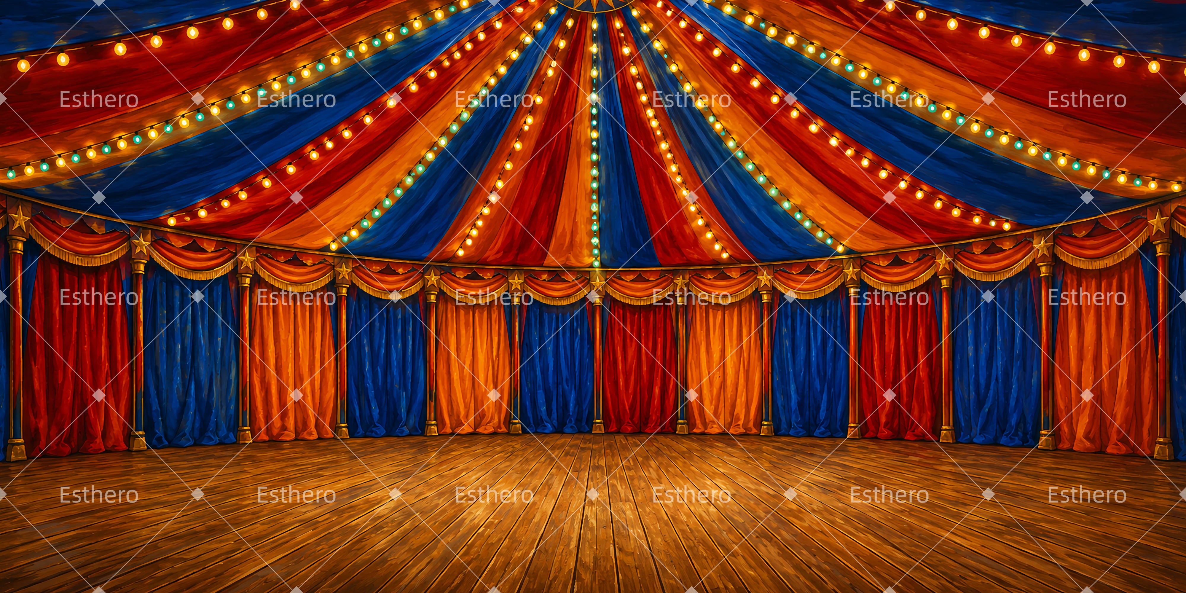 Toile de Fond Intérieur de Cirque pour Pièce de Théâtre LXX66-T87