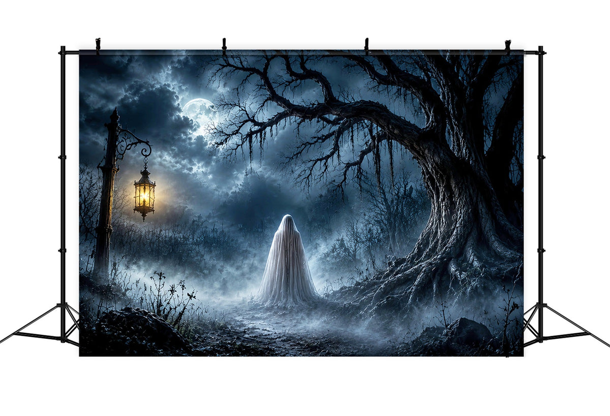 Décor Photo D'Halloween Forêt Hantée Fantôme Lanterne Décor De Fête D'Halloween LXX67-10