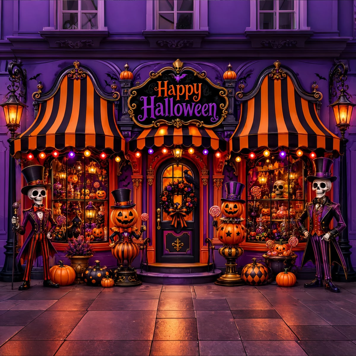 Idées De Décors D'Halloween À Faire Soi-Même Décor De Boutique De Bonbons Avec Squelette LXX67-100