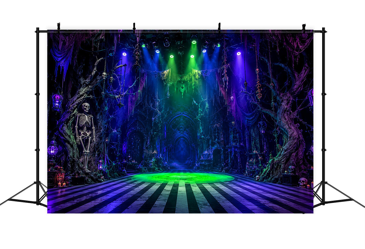 Idées De Décors Photo Pour Une Fête D'Halloween Salle Hantée Avec Squelette Et Projecteurs Décor LXX67-101