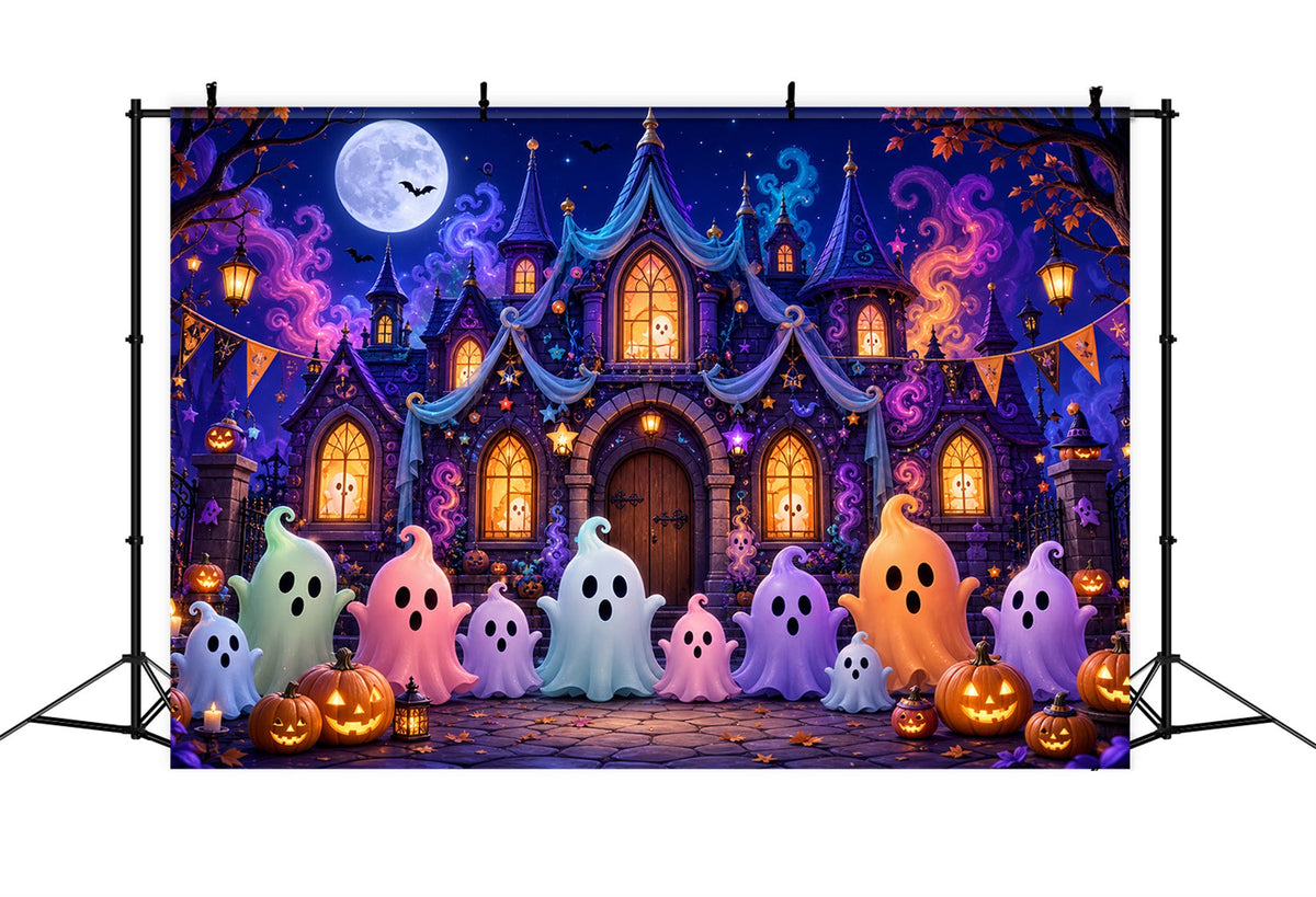 Décor De Scène D'Halloween Château Fantôme Pastel Décor De Fête Pour Halloween LXX67-103