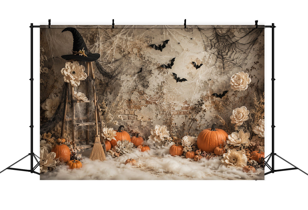 Idées De Décors Photo D'Halloween Citrouil les Style Bohème Sorcière Fleurs Citrouilles LXX67-119