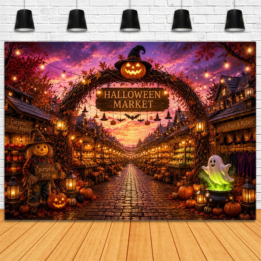 Décor De Citrouilles D'Halloween Idées De Décors Photo Festifs Pour Halloween Marché De Citrouilles LXX67-12