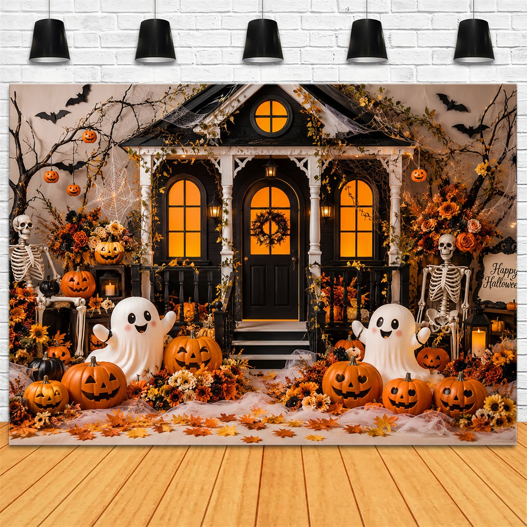Décor D'Halloween AutomnalFantôme Mignon Citrouille Porche Décors Effrayants Pour Halloween LXX67-127