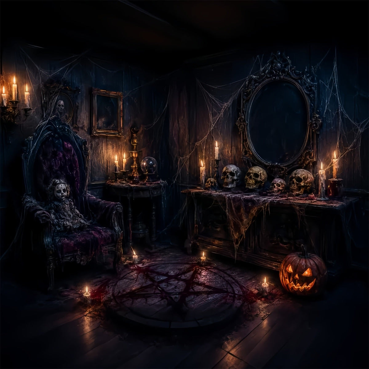 Décor D'Halloween Effrayant Poupée Gothique Crâne Chambre Décors D'Halloween Effrayants LXX67-133