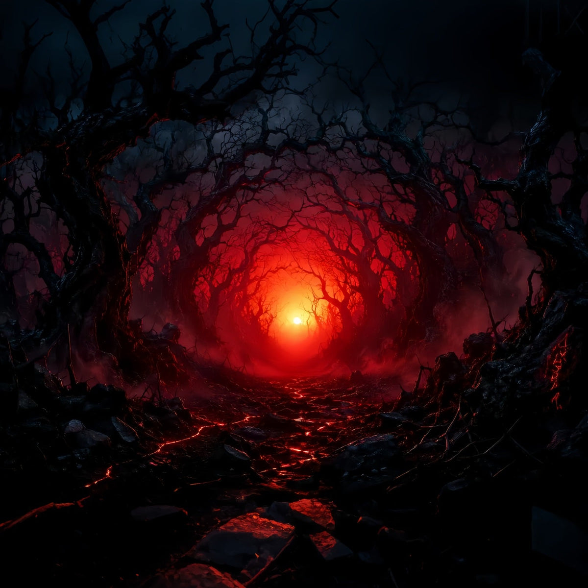 Idées De Décors Pour Une Fête D'Halloween Tunnel Hanté Dans Une Forêt Pourpre Décors LXX67-147